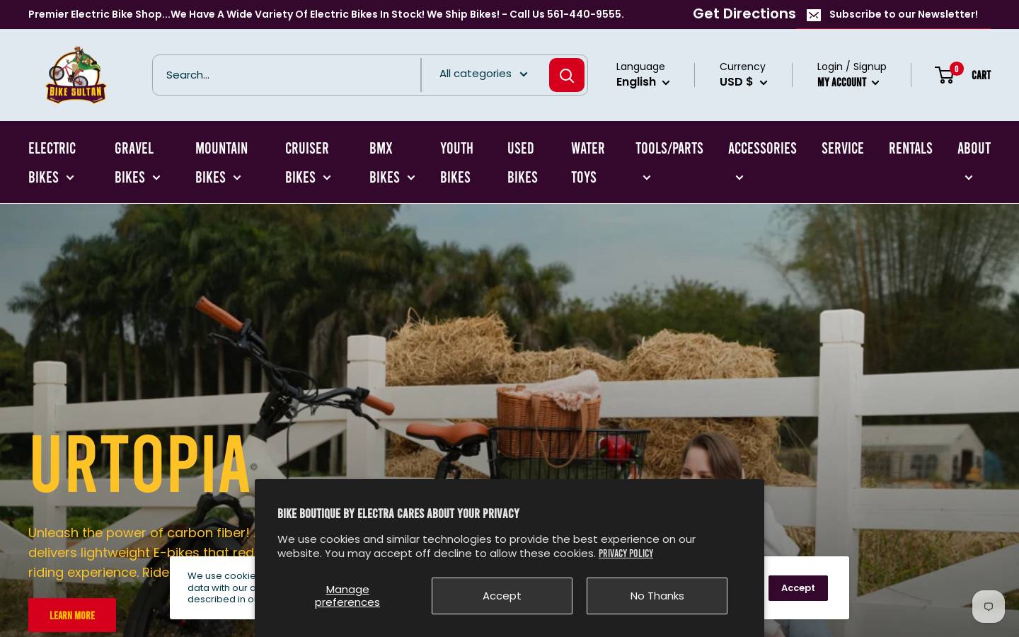 bikesultan.com homepage screenshot