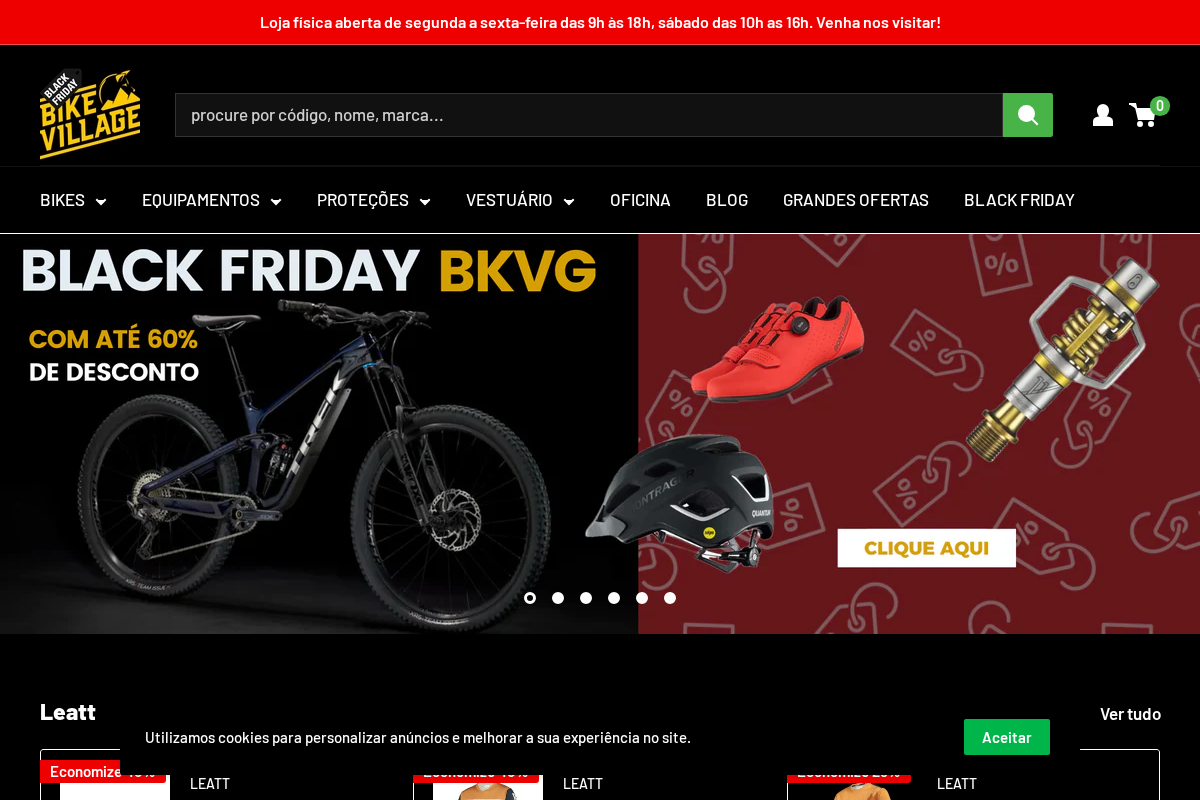 Bike Village homepage screenshot