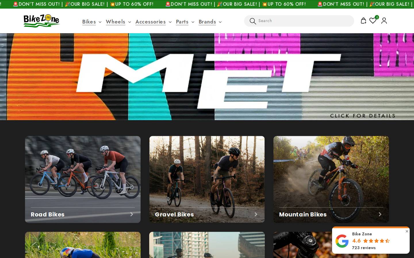 bikezonefitzroy.com.au homepage screenshot