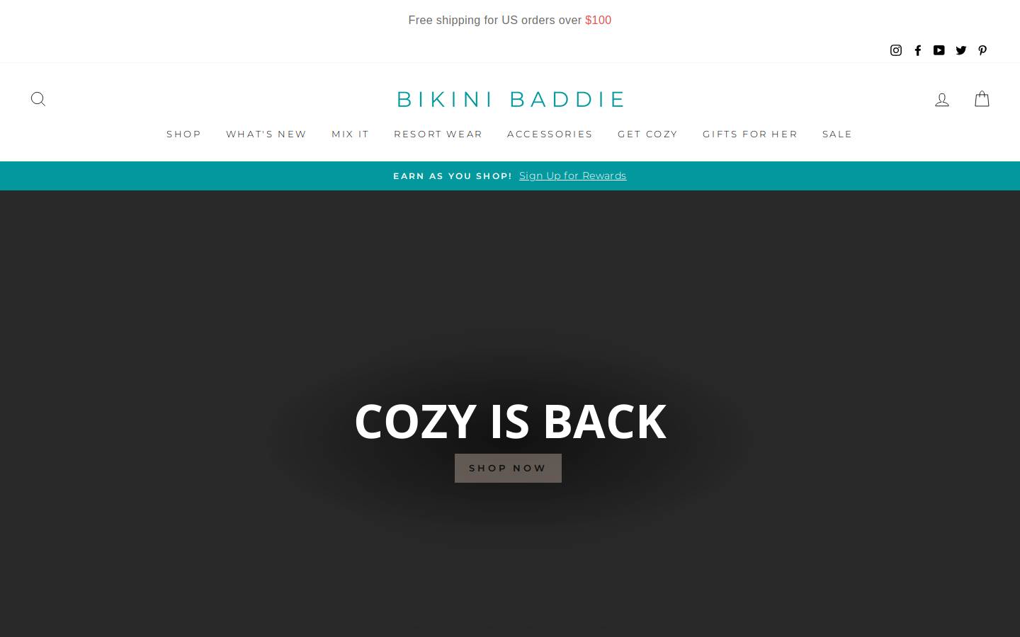 bikinibaddieshop.com homepage screenshot