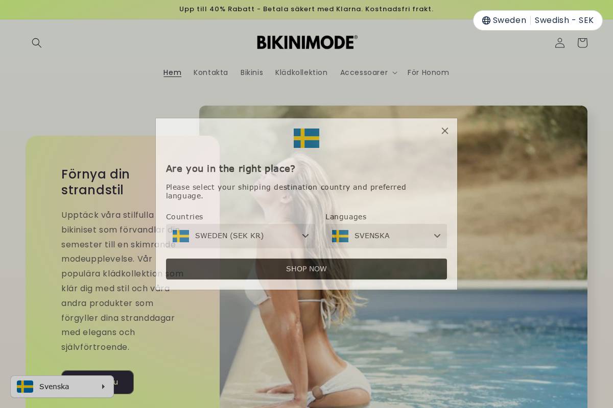 Bikinimode homepage screenshot