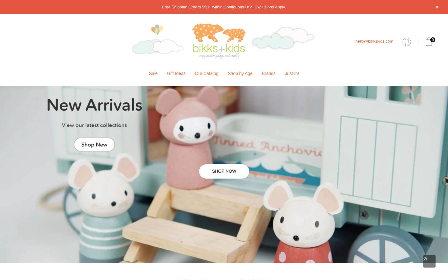 bikkskids.com homepage screenshot
