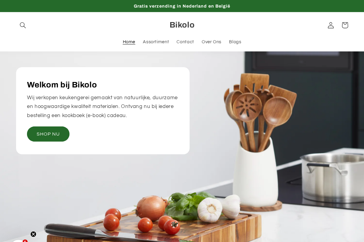 Bikolo homepage screenshot