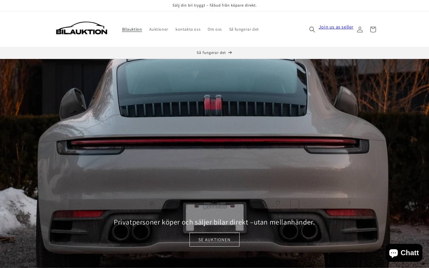 bilauktion.net homepage screenshot