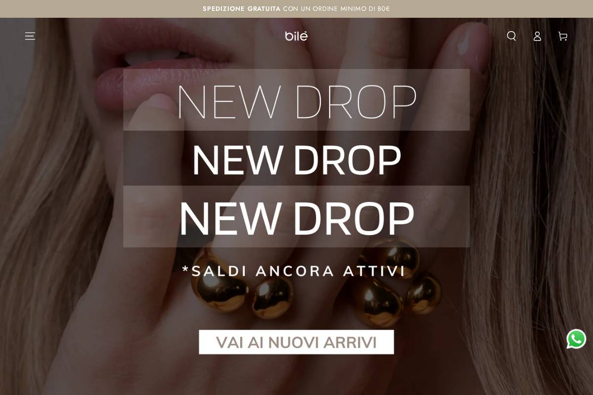 Bile Jewels homepage screenshot