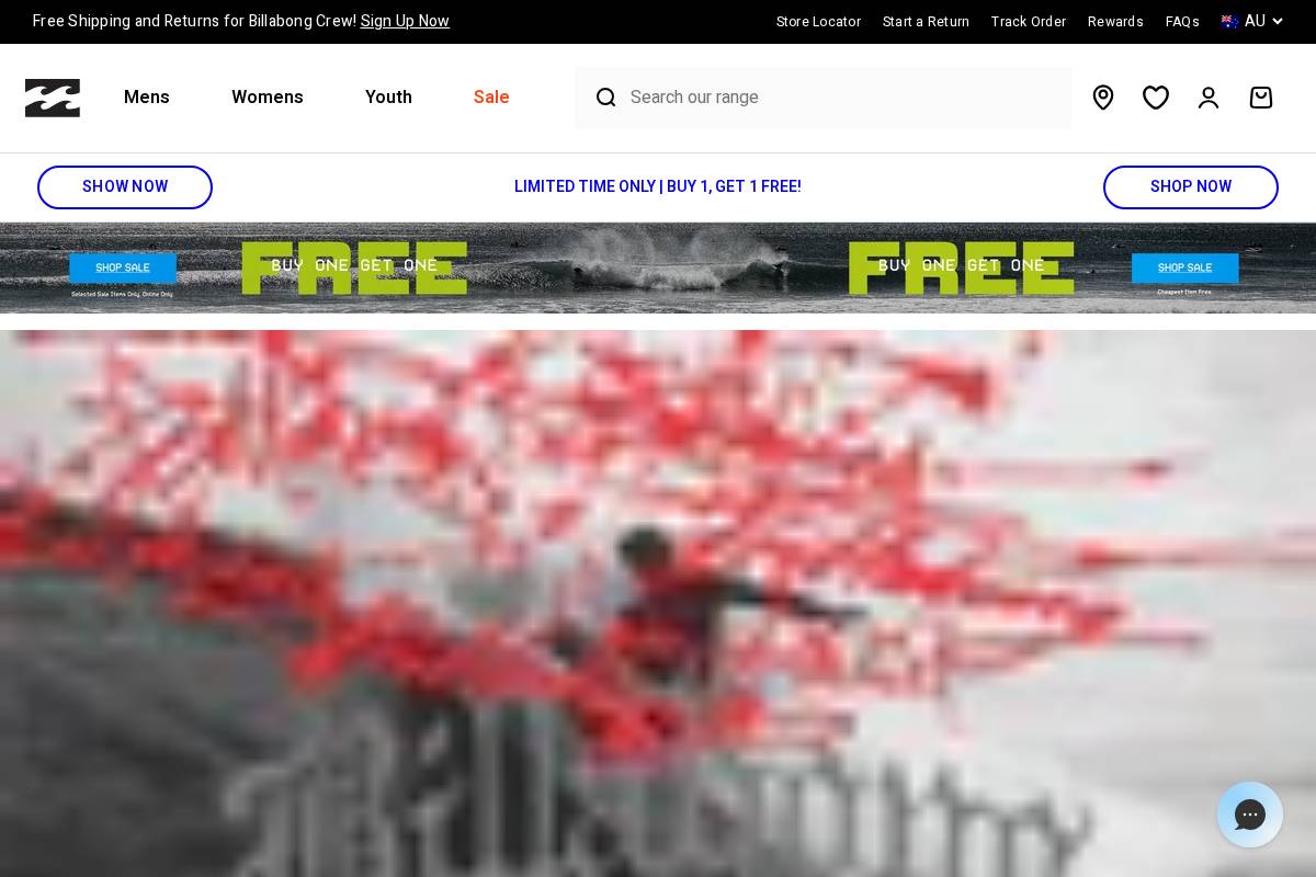 Billabong homepage screenshot