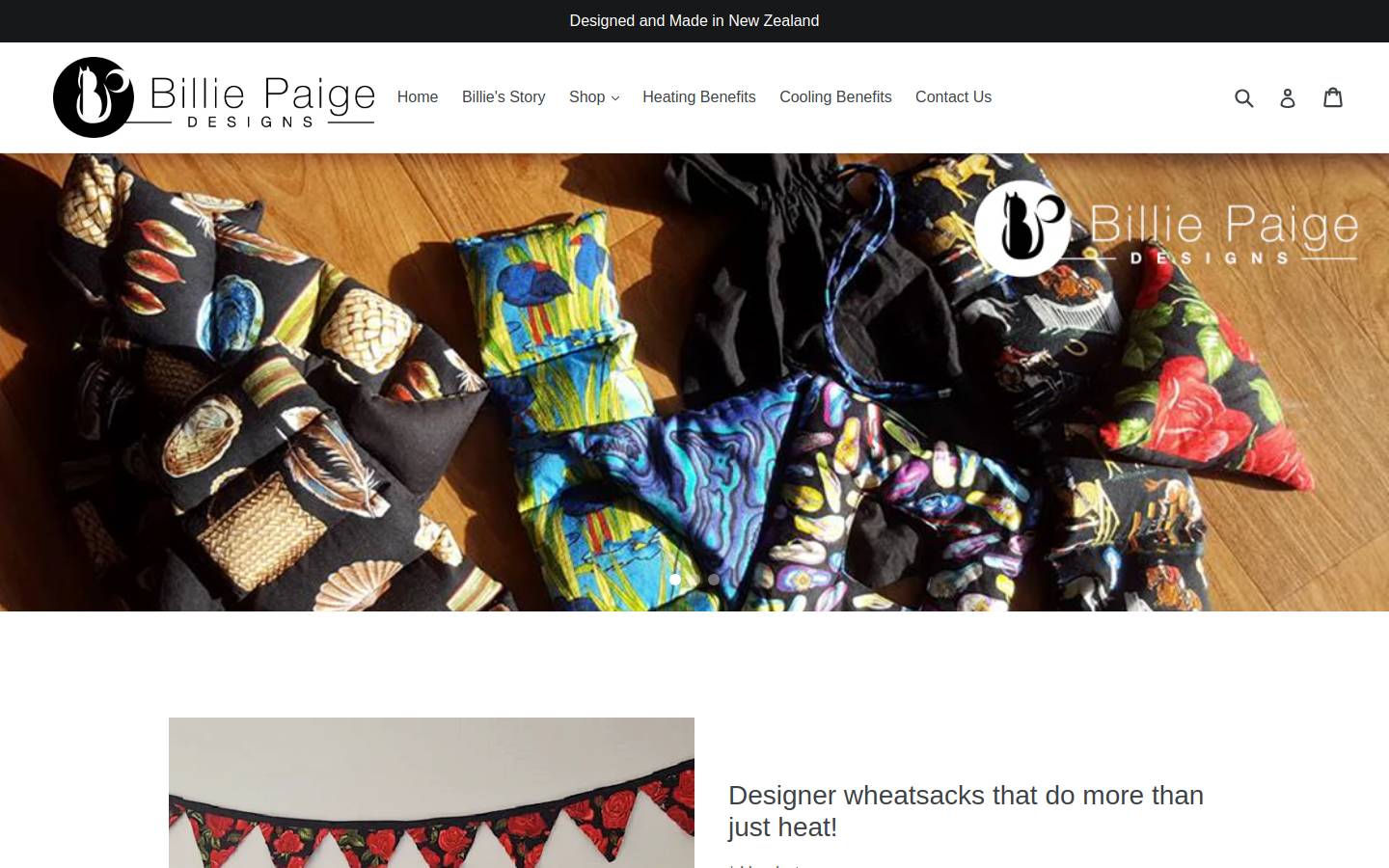 billiepaige.co.nz homepage screenshot