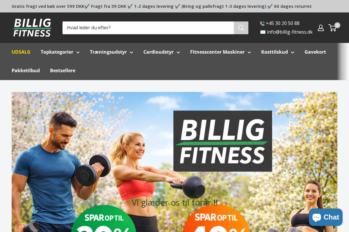 Billig Fitness homepage screenshot
