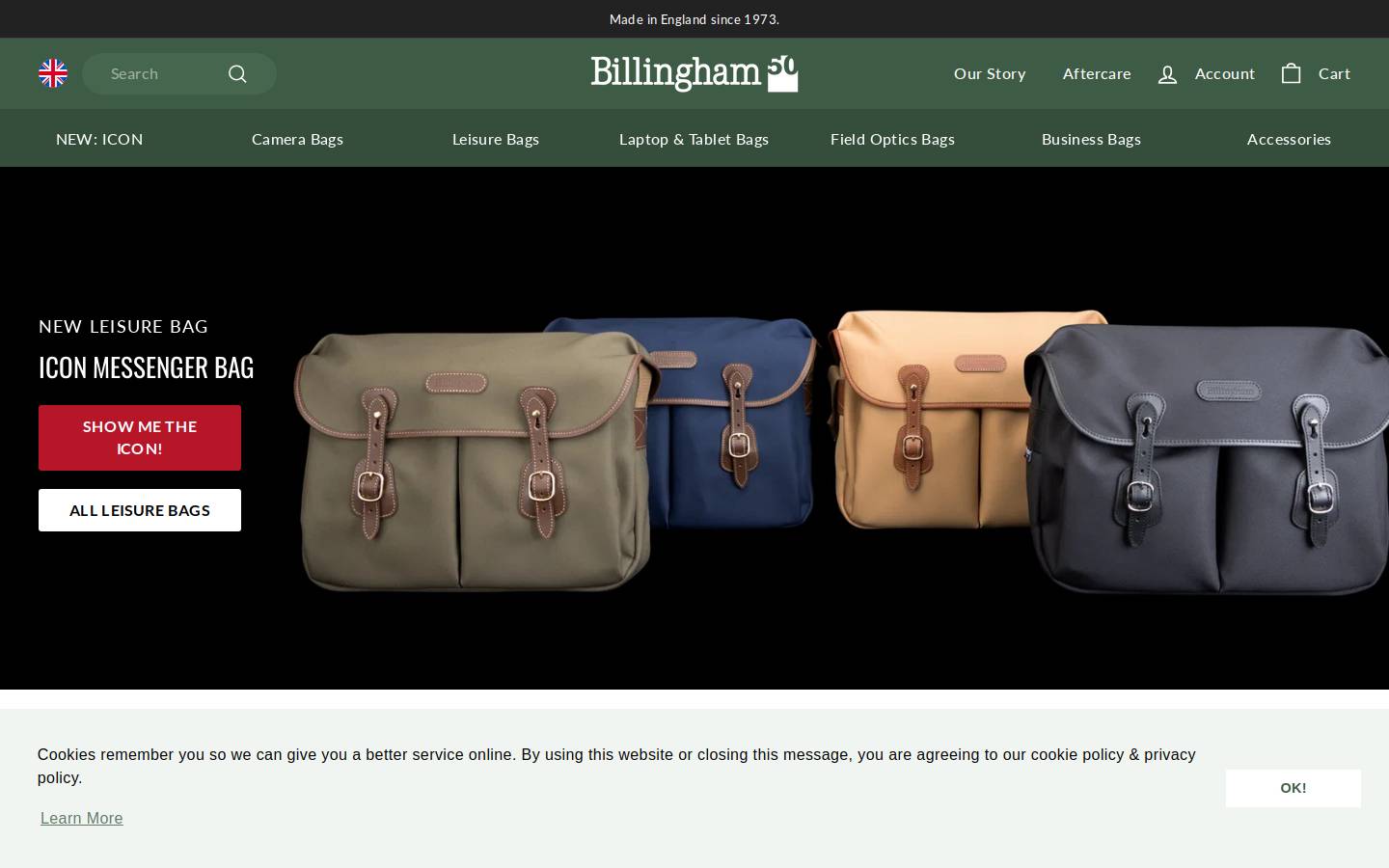 Billingham homepage screenshot