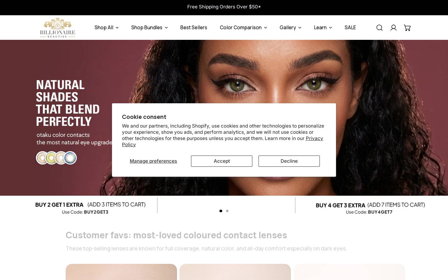 Billionaire Beauties homepage screenshot