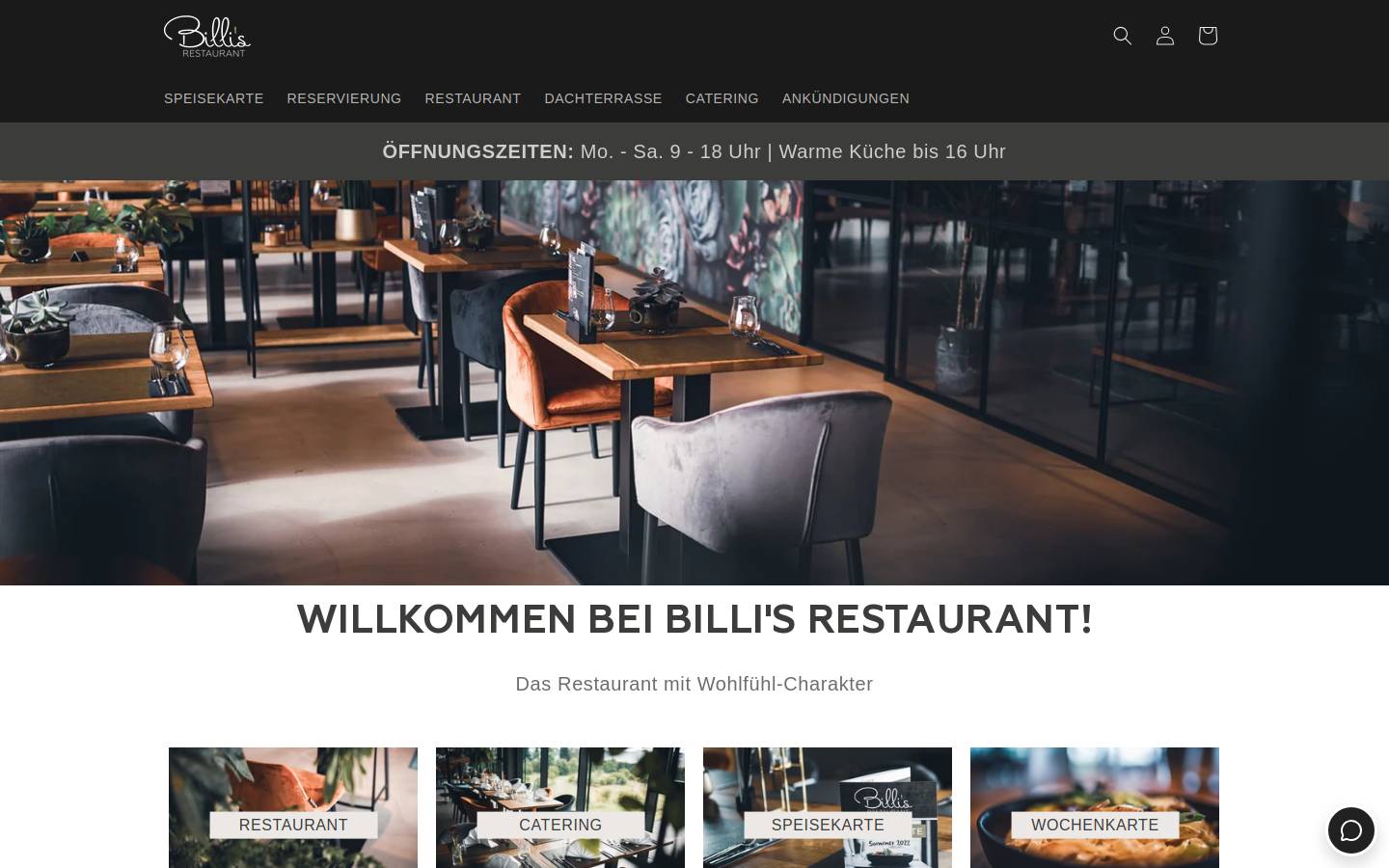 billis-restaurant.de homepage screenshot