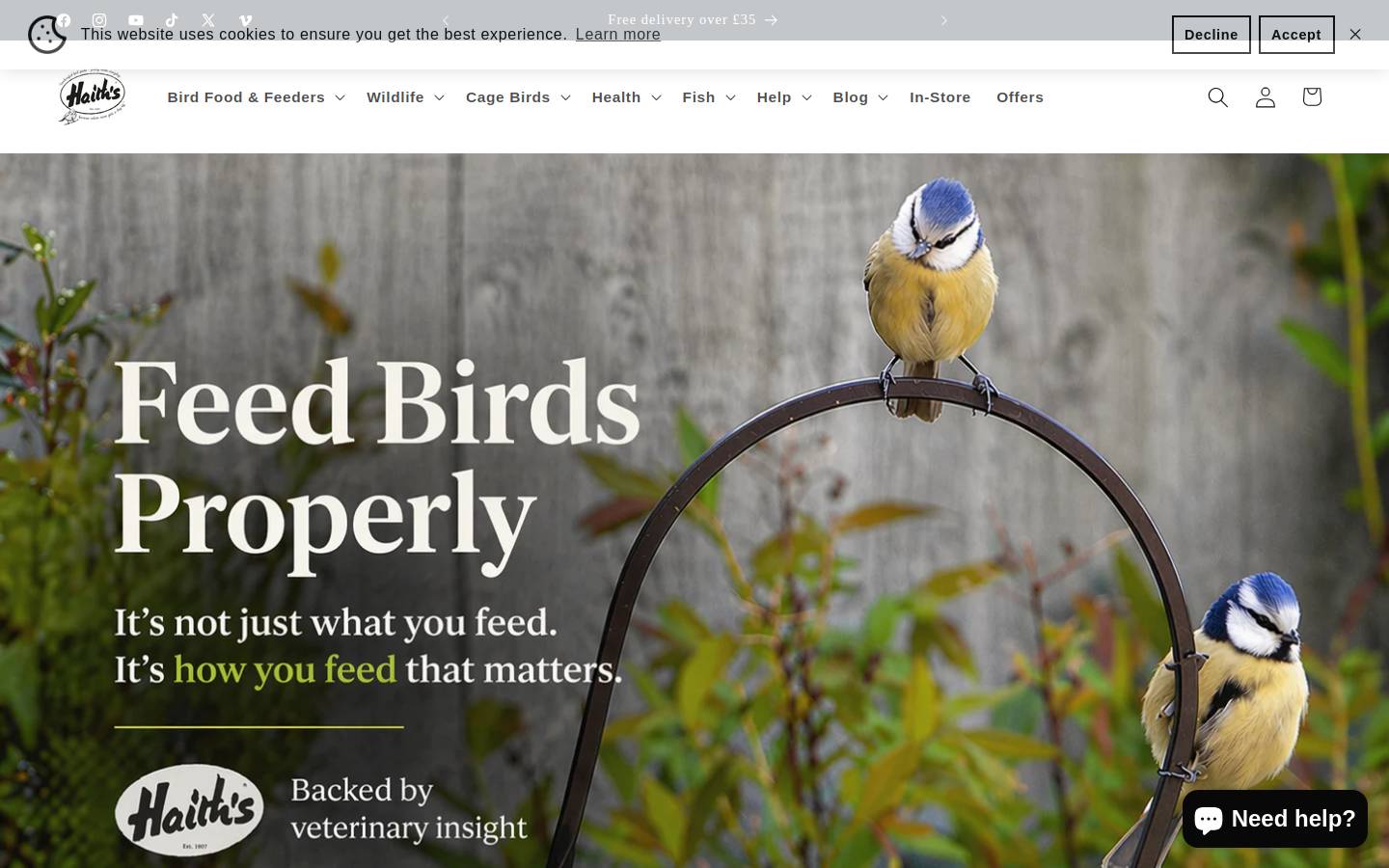 billoddiesbirdfoodrecipes.co.uk homepage screenshot