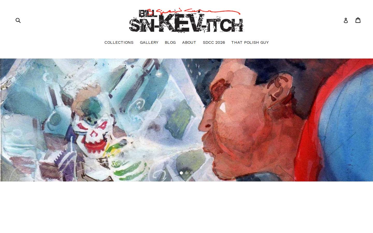 billsienkiewiczart.com homepage screenshot