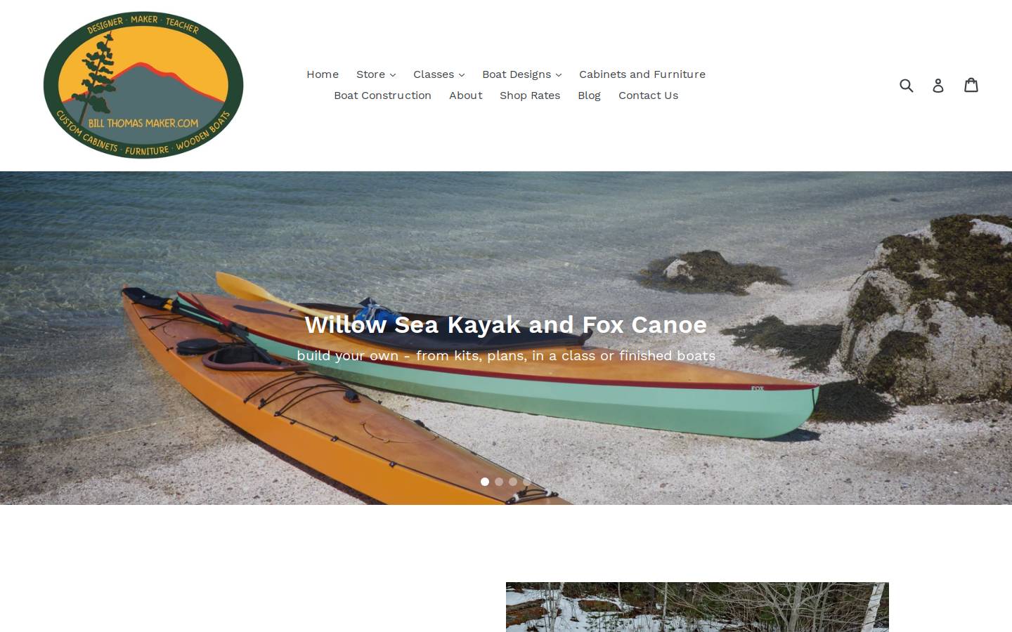 billthomasmaker.com homepage screenshot