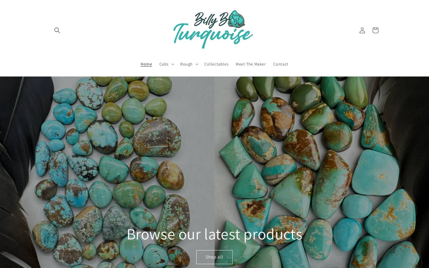 billybturquoise.com homepage screenshot