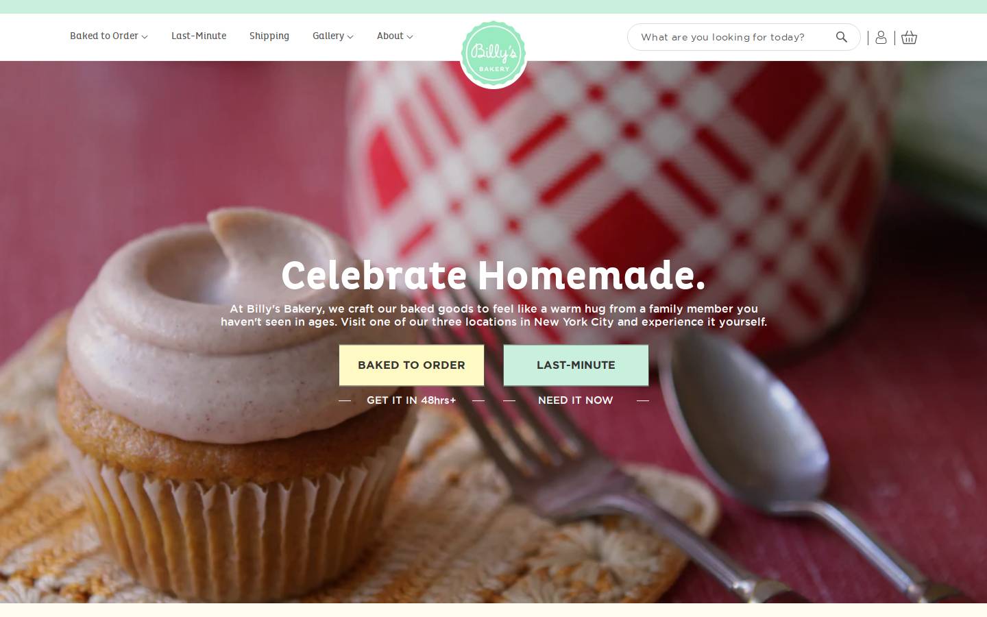 billysbakerynyc.com homepage screenshot