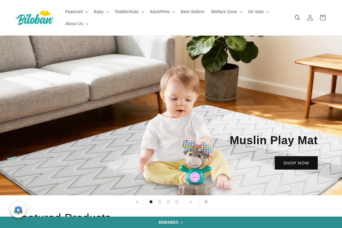 Biloban Online Store homepage screenshot
