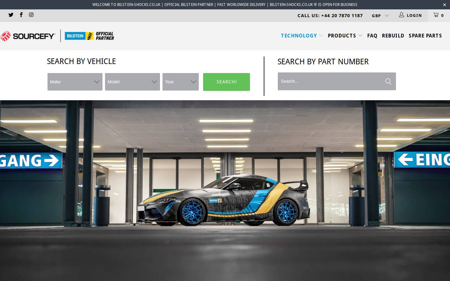 Bilstein-Shocks homepage screenshot