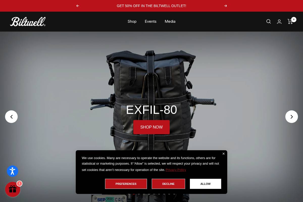 Biltwell homepage screenshot