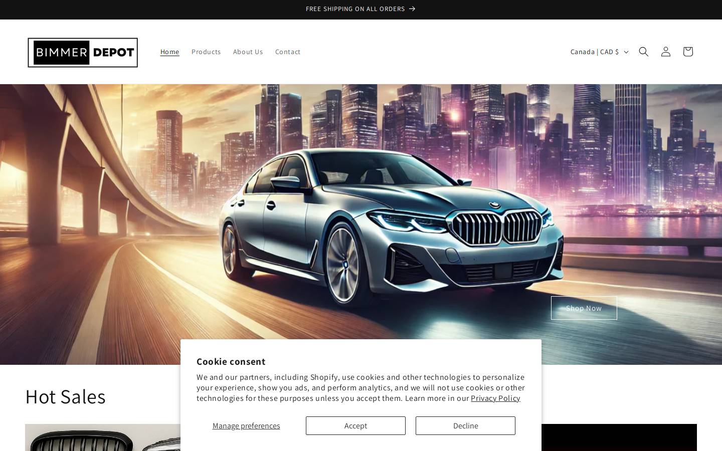 bimmerdepot.com homepage screenshot