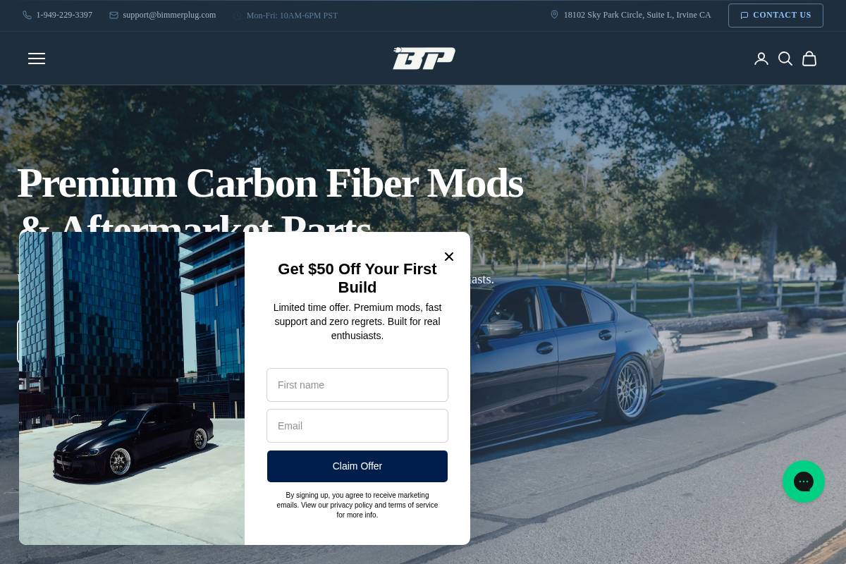 bimmerplug.com homepage screenshot