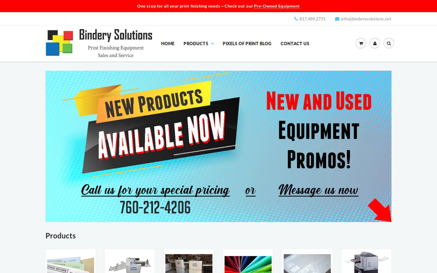 binderysolutions.net homepage screenshot