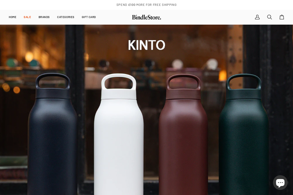 Bindlestore homepage screenshot