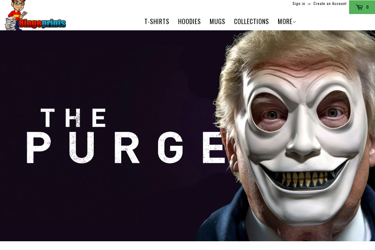 bingeprints.com homepage screenshot