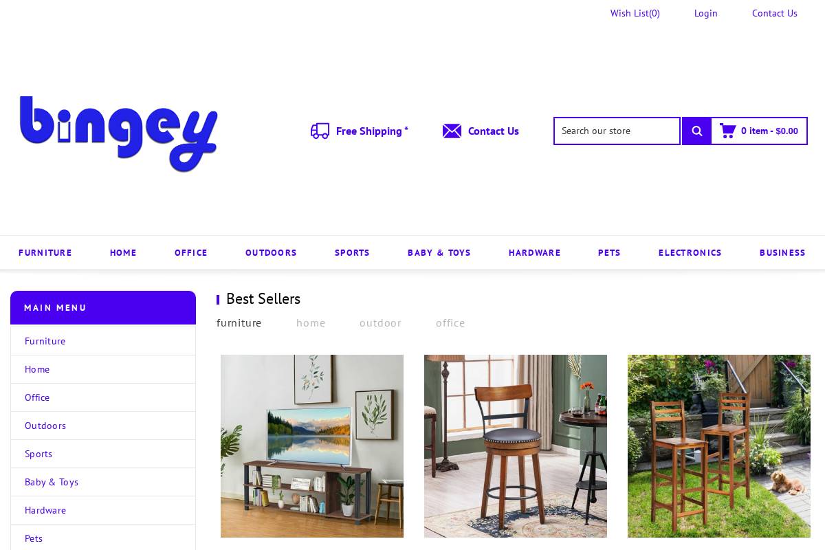 bingey.com homepage screenshot