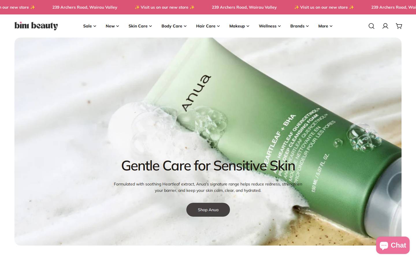 binibeauty.com homepage screenshot