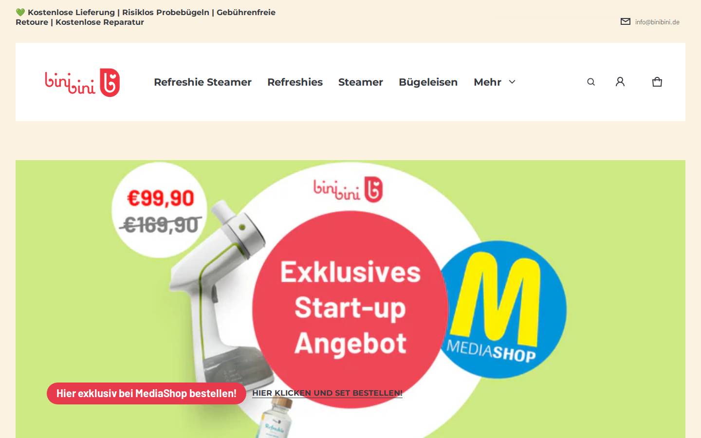 binibini.de homepage screenshot