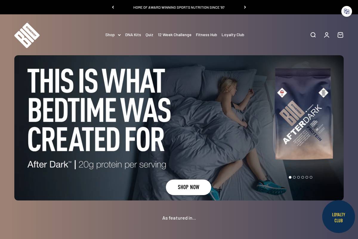 Bio-Synergy homepage screenshot