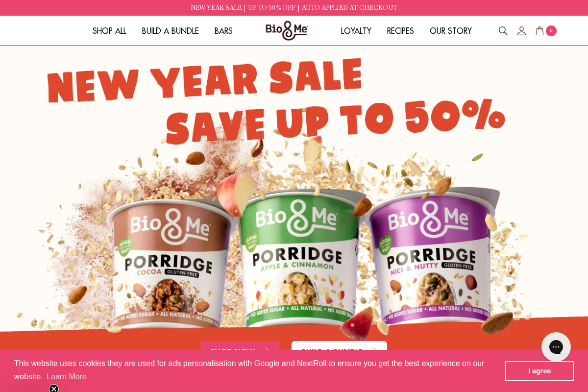 Bio&Me homepage screenshot