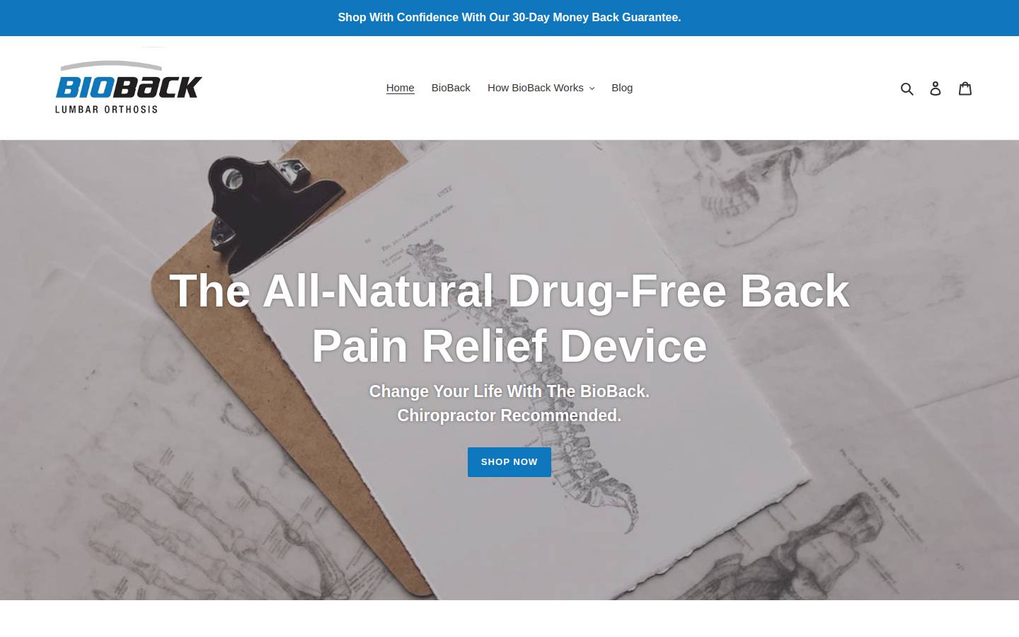 bioback.com homepage screenshot