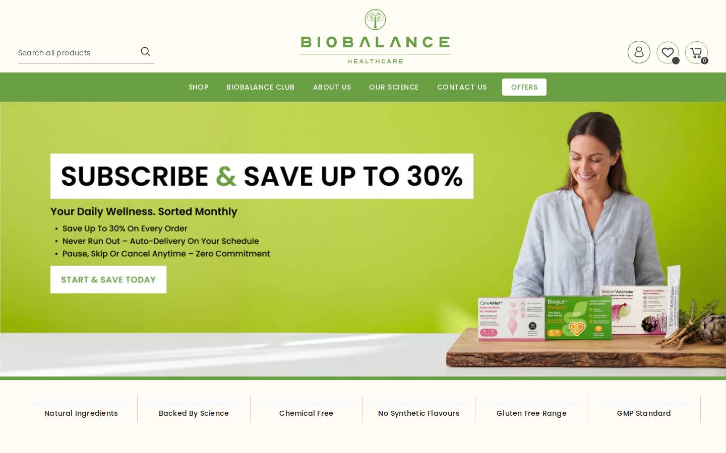 Biobalance Healthcare Limited homepage screenshot