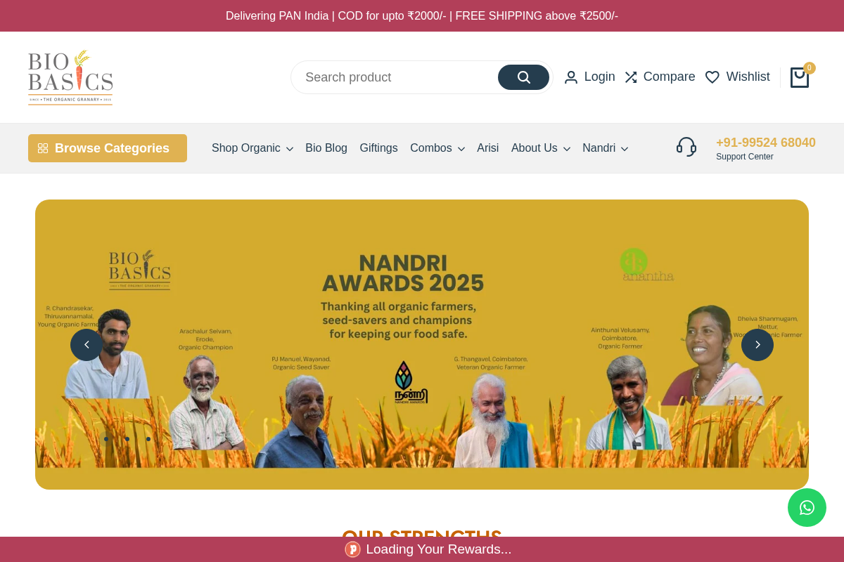 Bio Basics homepage screenshot