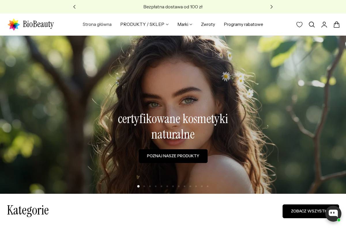 Biobeauty homepage screenshot