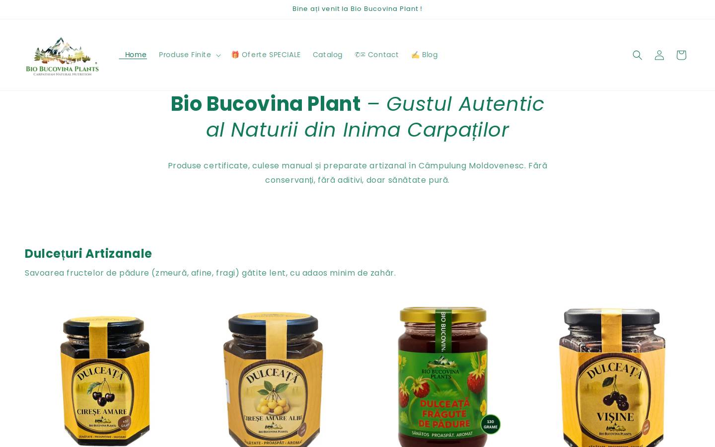 biobucovinaplant.ro homepage screenshot