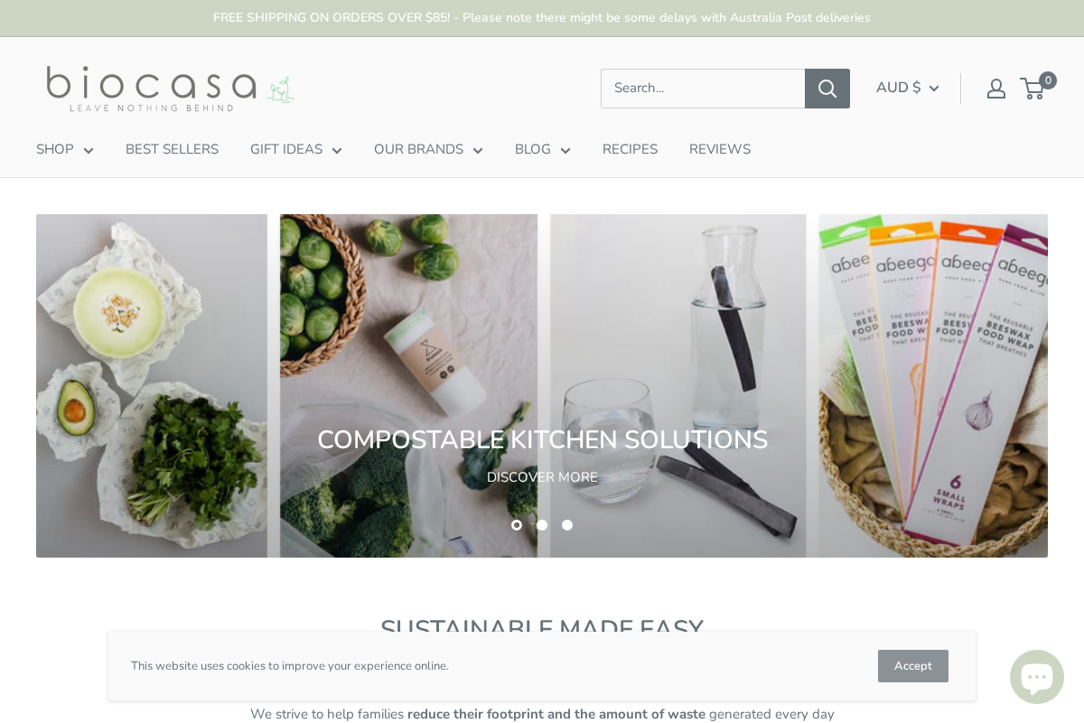 biocasa.com.au homepage screenshot