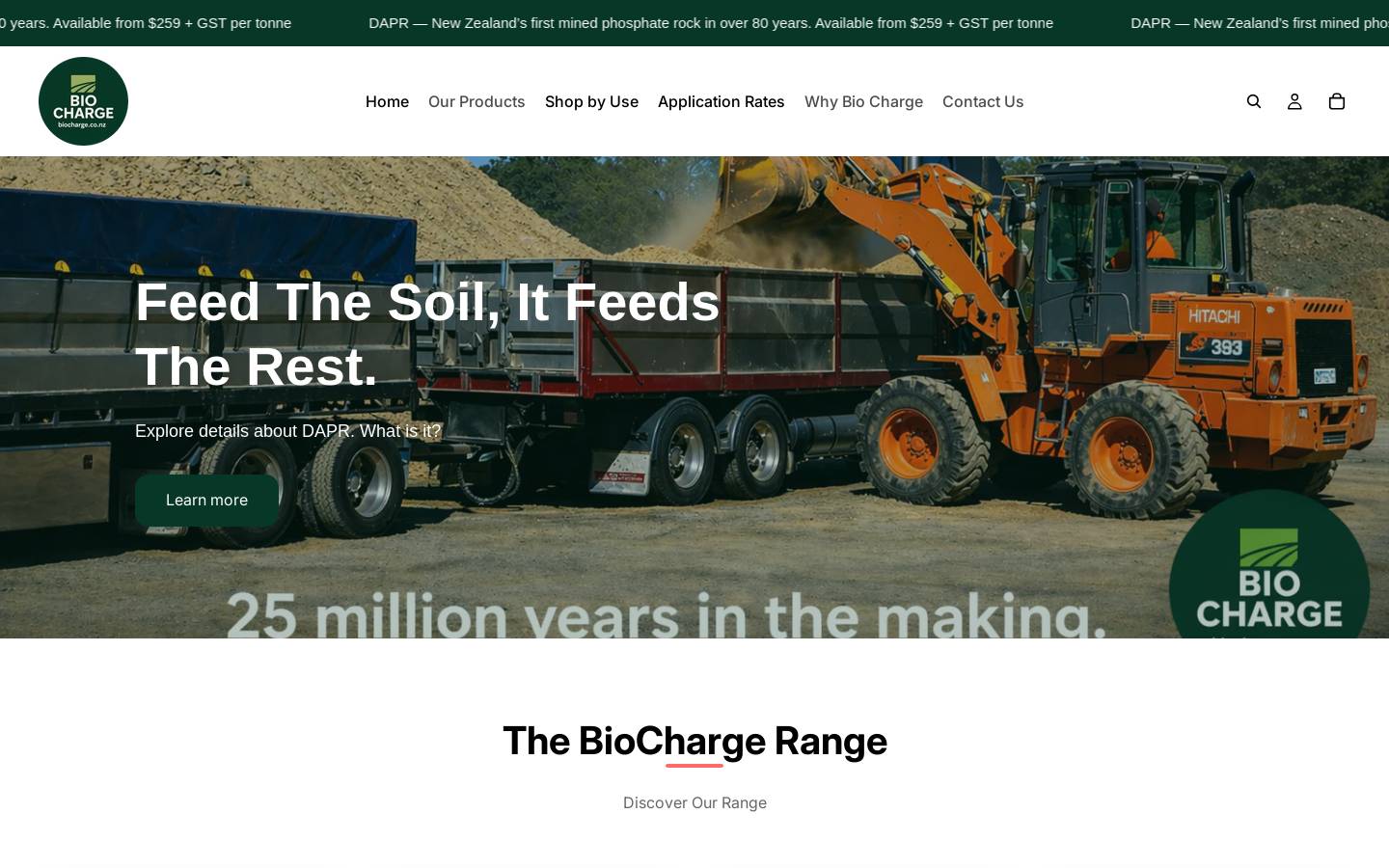 biocharge.co.nz homepage screenshot
