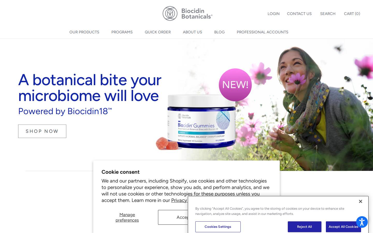 biocidin.com homepage screenshot
