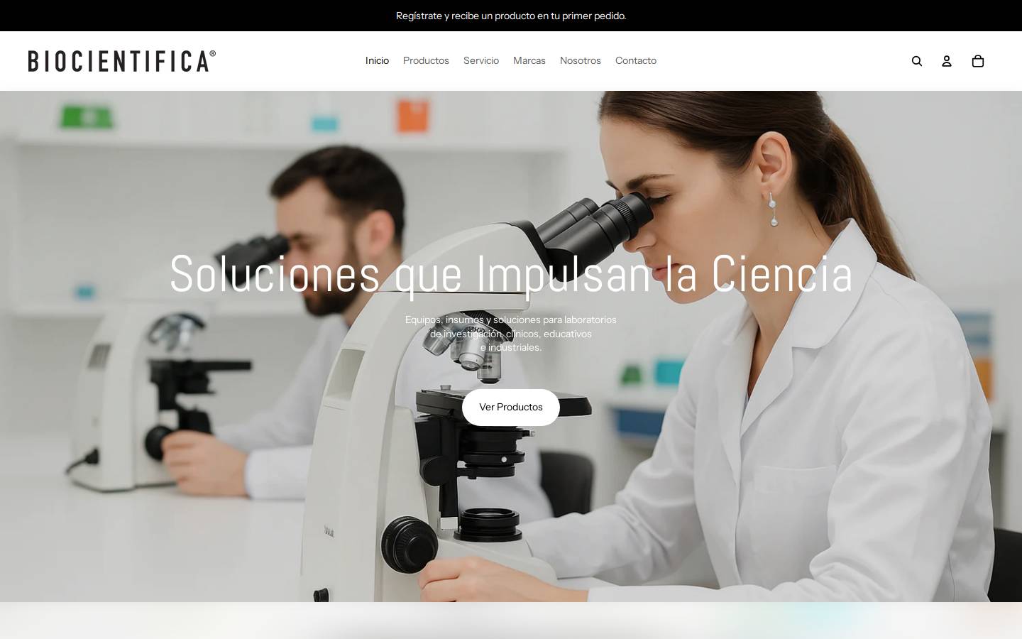 biocientifica.com.mx homepage screenshot