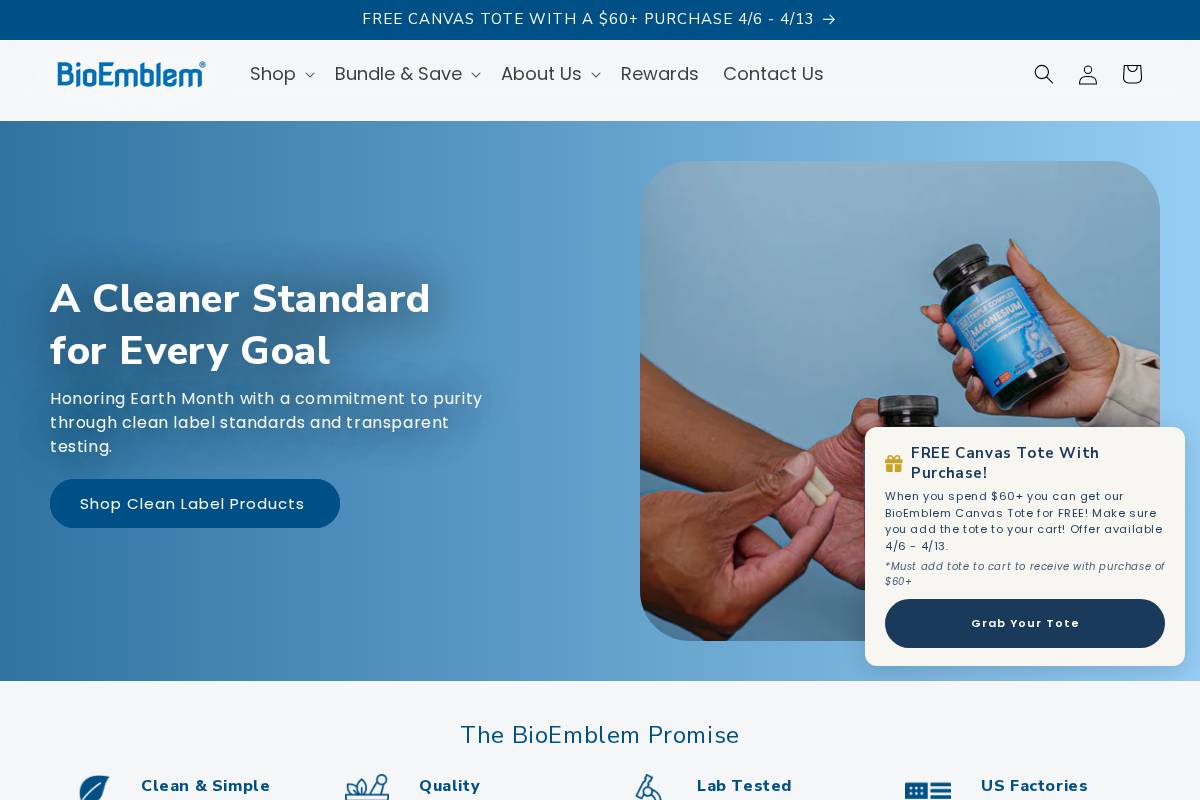 bioemblem.com homepage screenshot