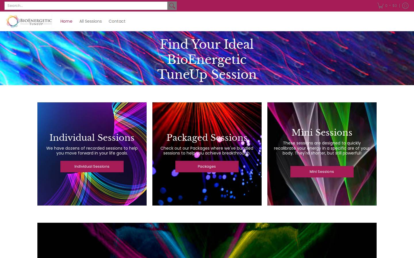 bioenergetictuneup.com homepage screenshot