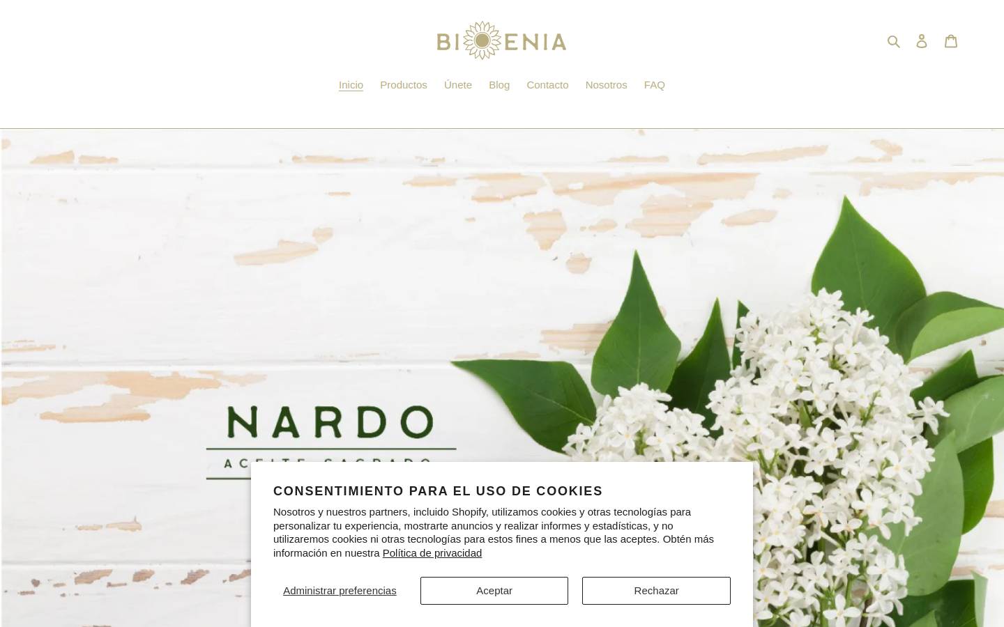 bioenia.com homepage screenshot