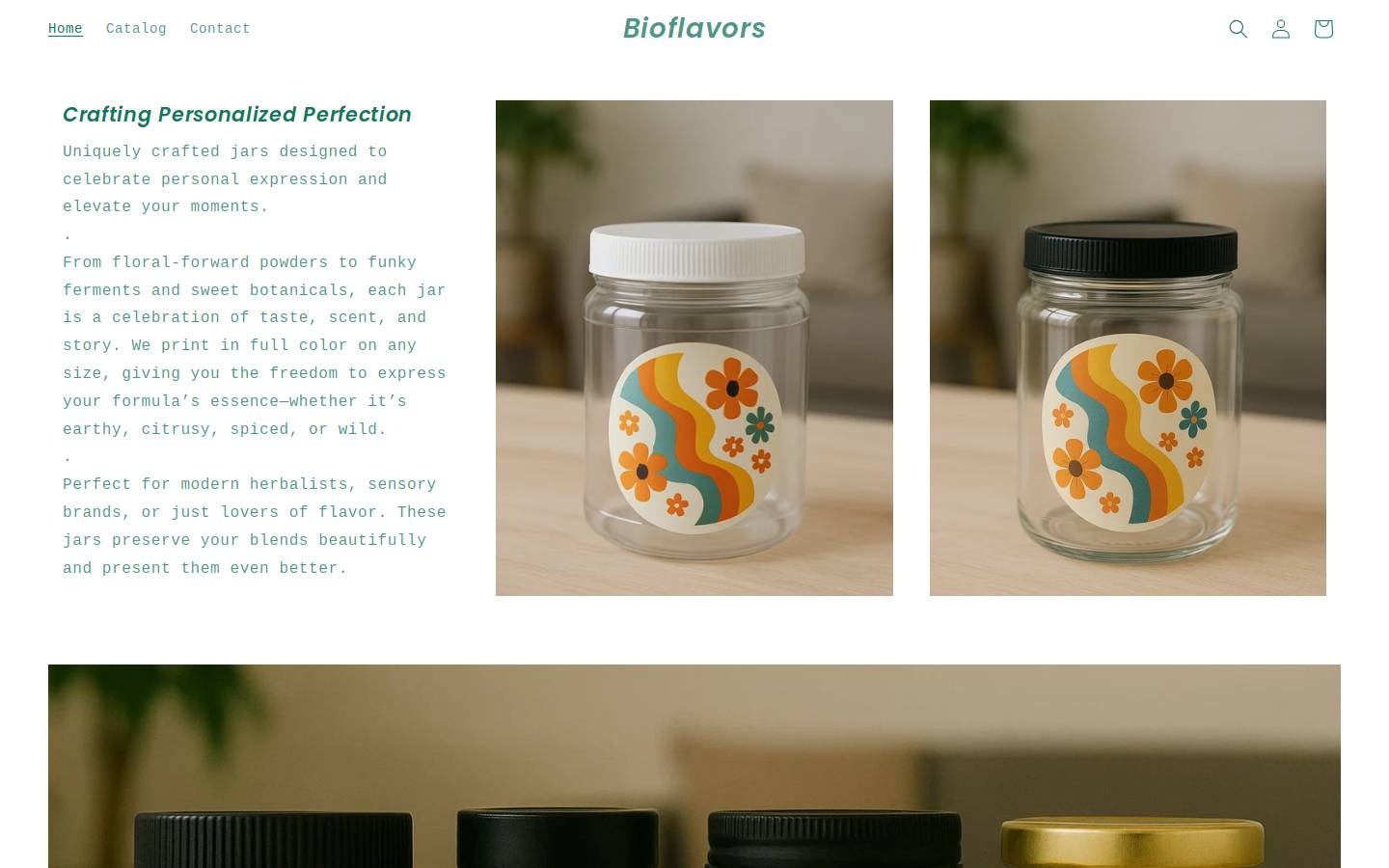 bioflavors.com homepage screenshot