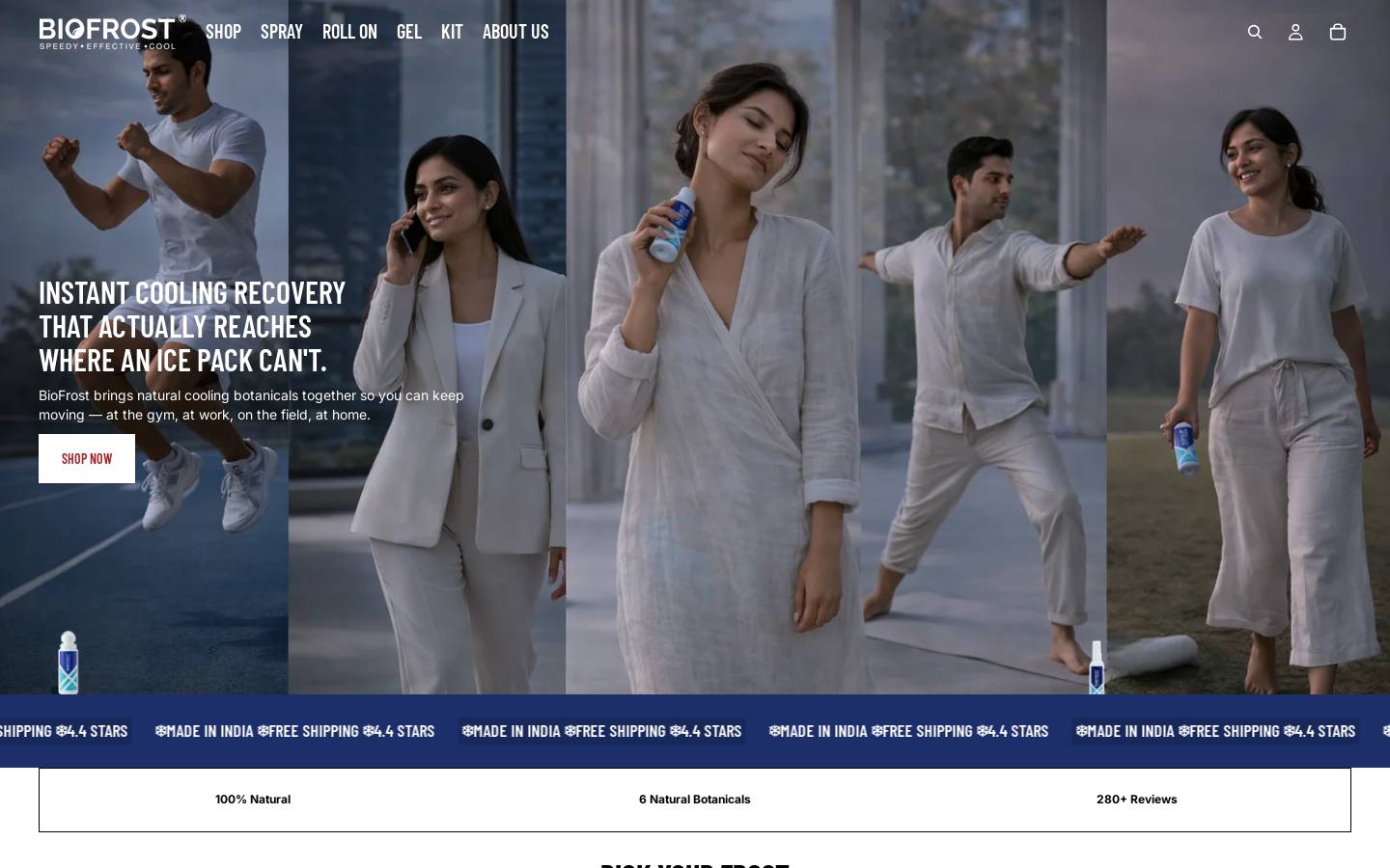 biofrost.in homepage screenshot