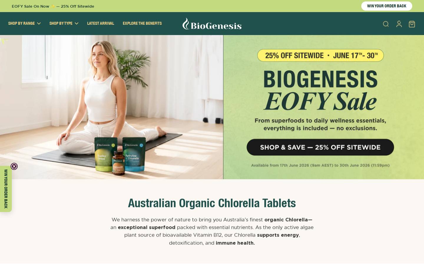 biogenesis.com.au homepage screenshot