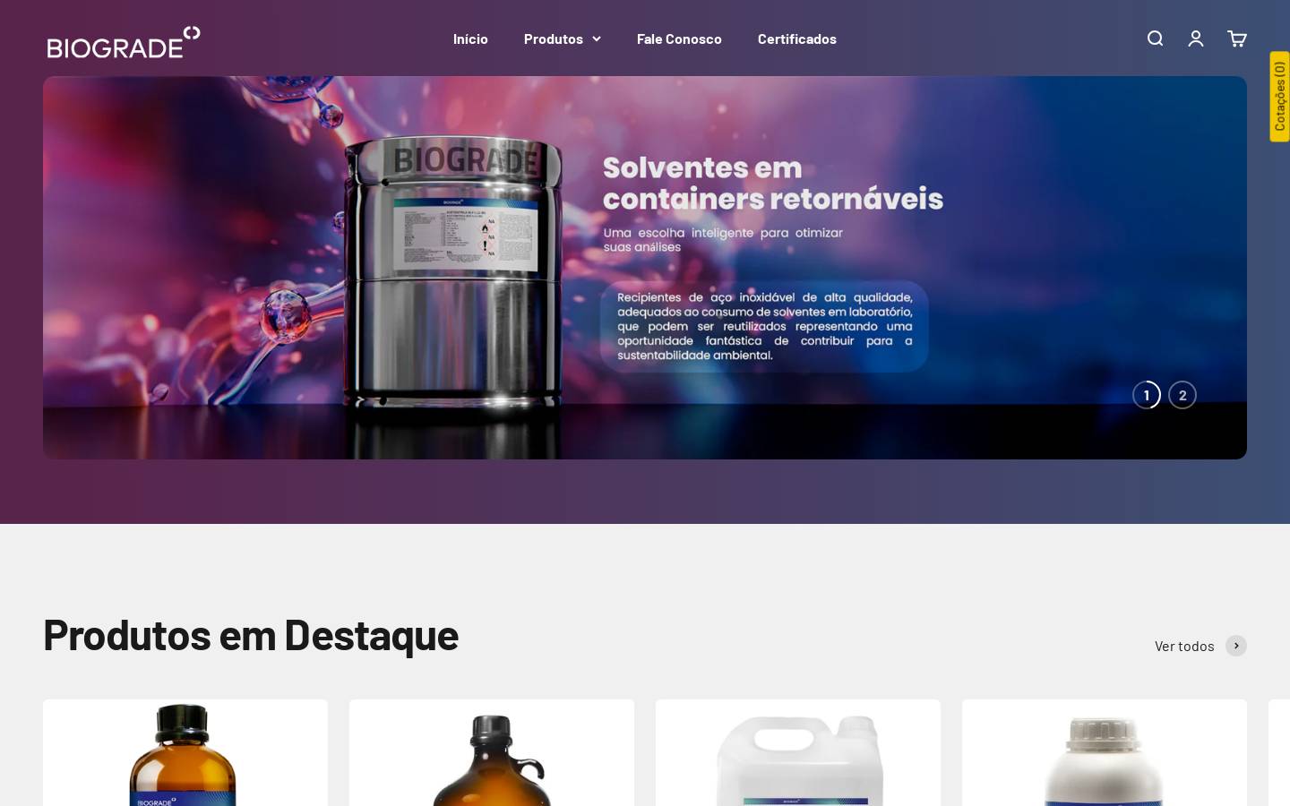 biograde.com.br homepage screenshot
