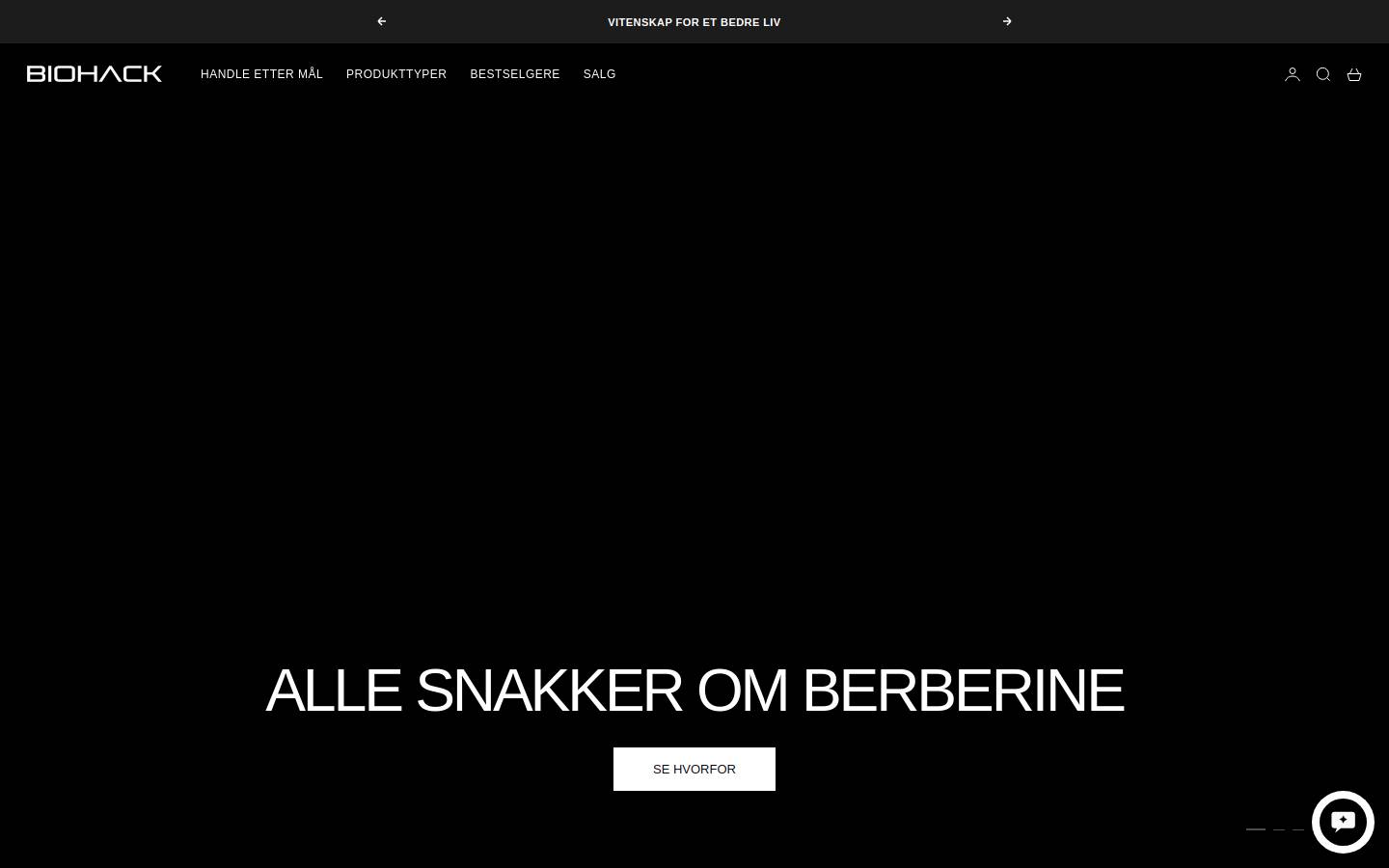 Biohack.no homepage screenshot
